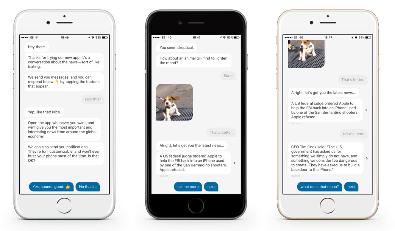 Of Quartz’s news app and emotions in apps