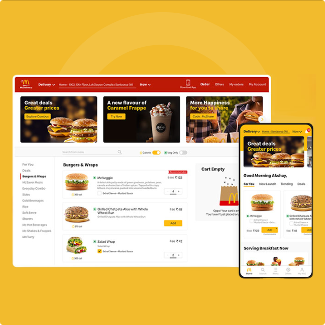 Robosoft technologies Redesigning the McDelivery <br class='d-none d-xl-block'/>experience across platforms​